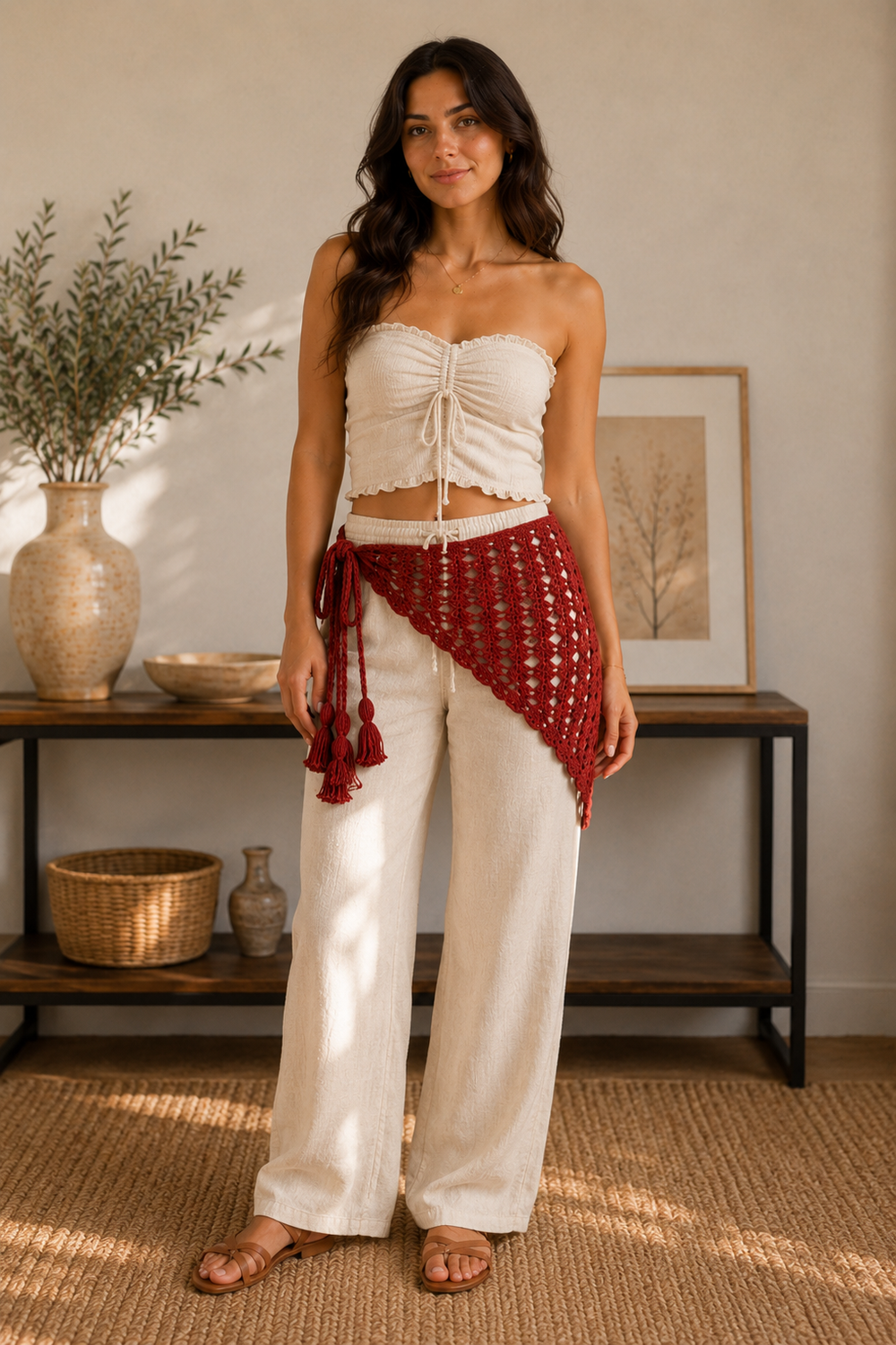 Crochet Waist Scarf