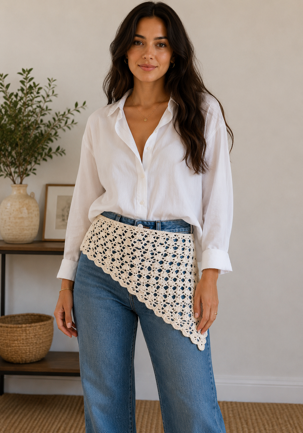 Crochet Waist Scarf