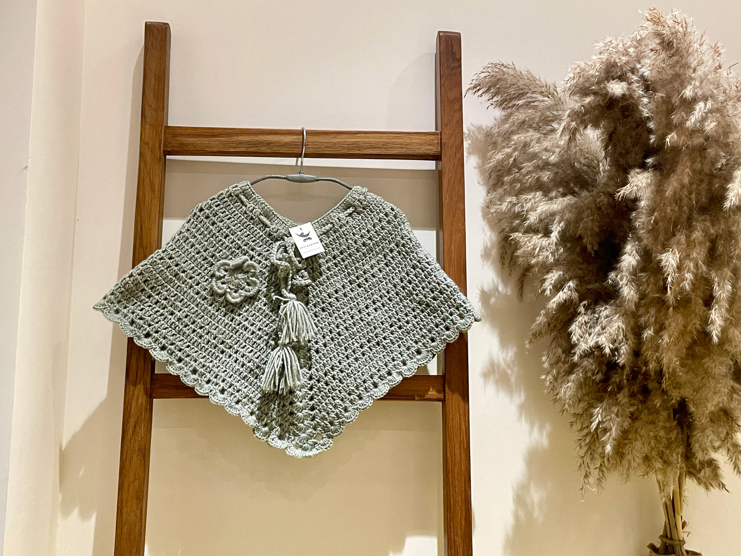'Mommy and Me' Hand Knit Poncho