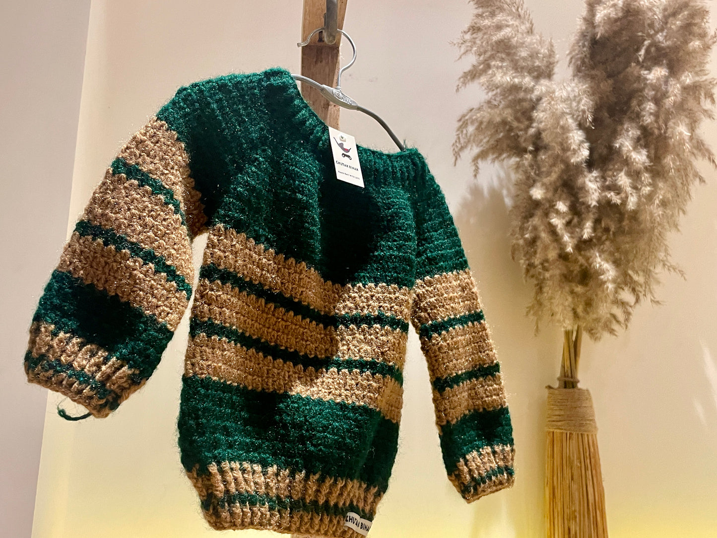 Autumn Stripes Kids Sweater by Chutak Binak | Hand Knit