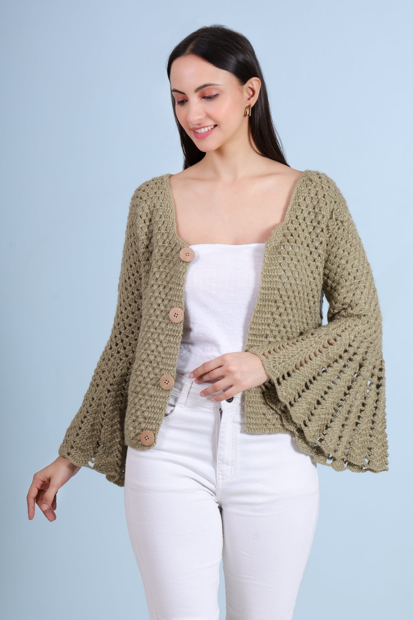 Hand Crochet Jacket for Women by Chutak Binak