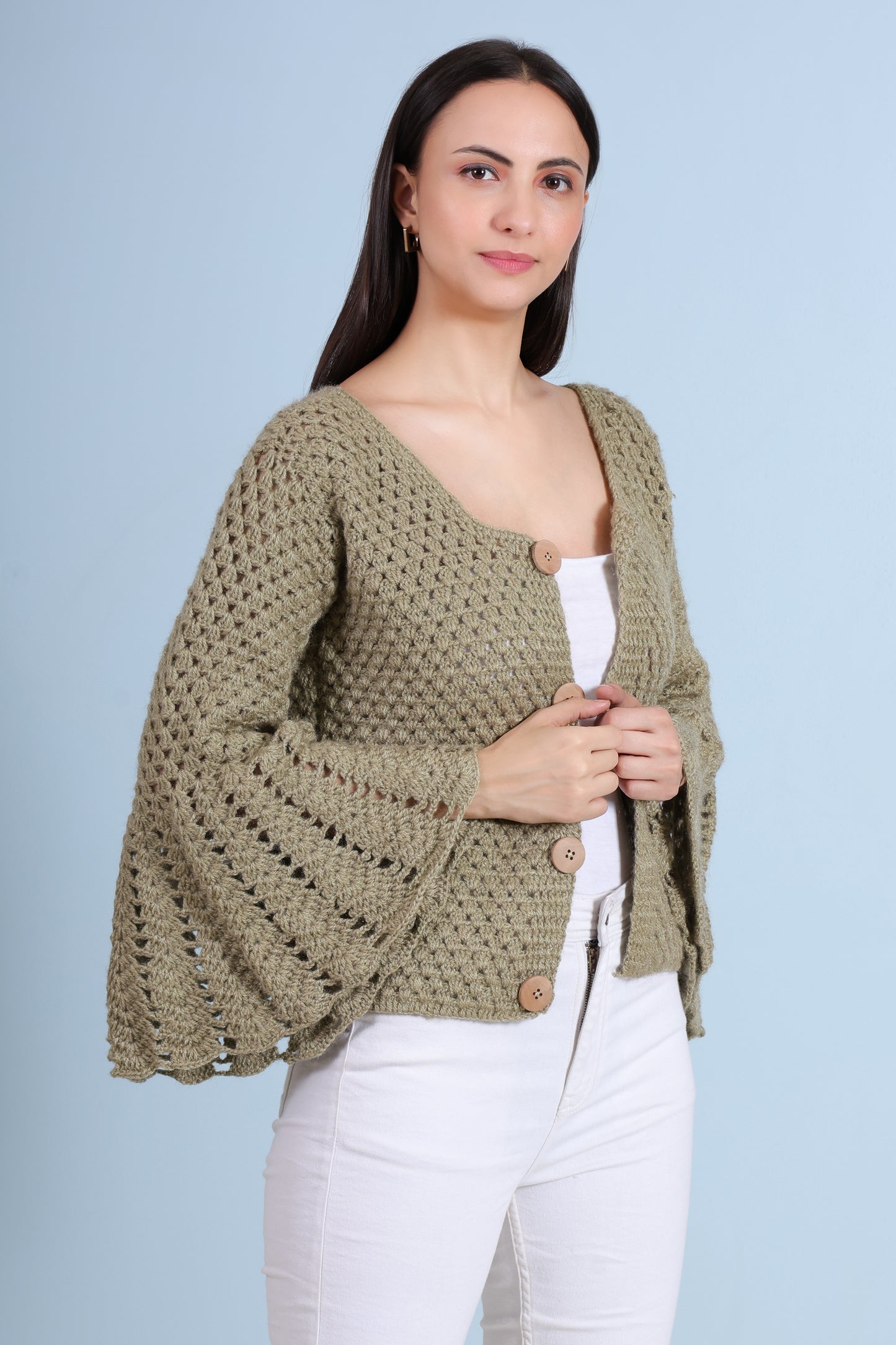 Hand Crochet Jacket for Women by Chutak Binak