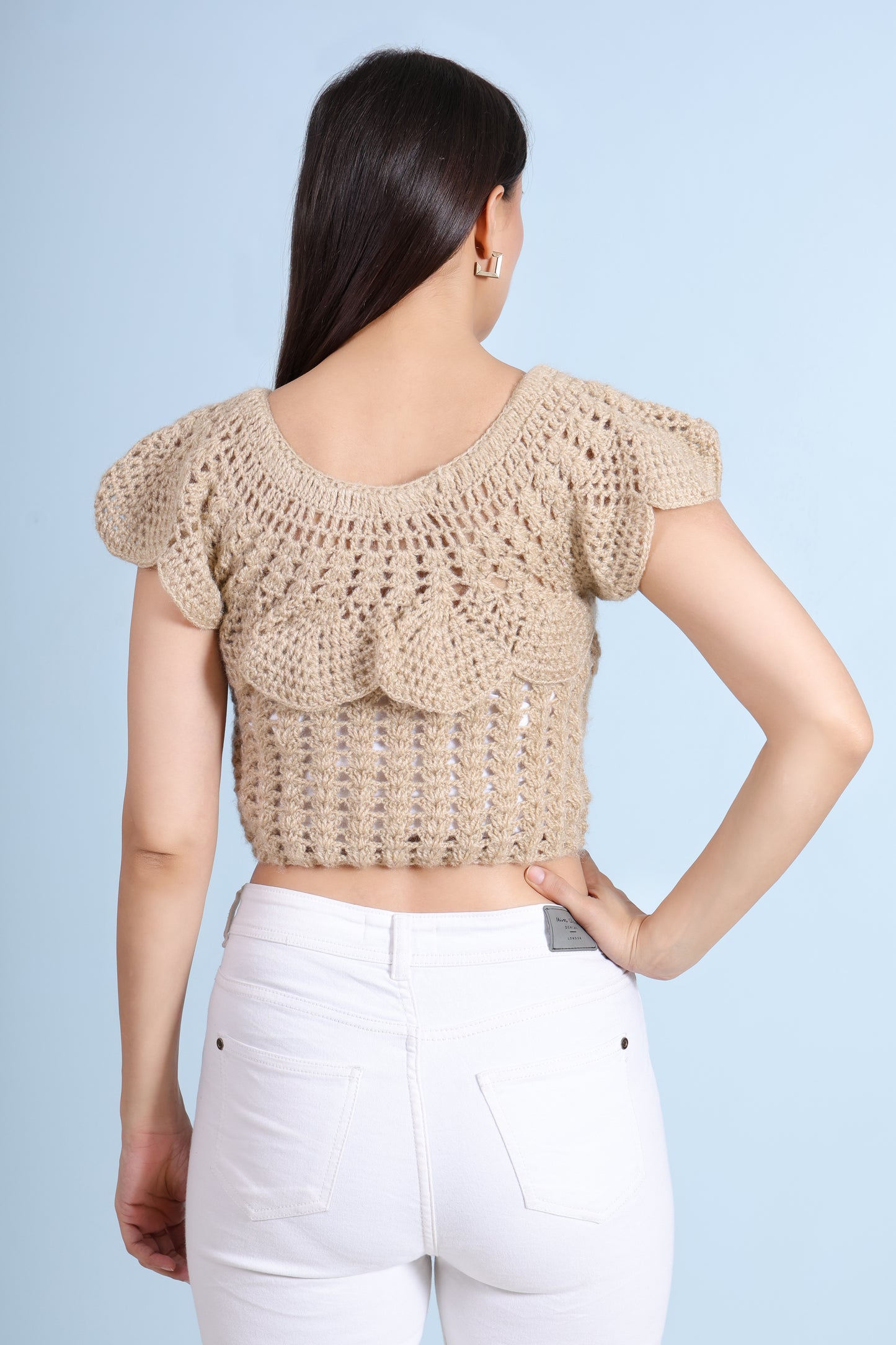 Sunset Ruffle Hand Crochet Tank Top