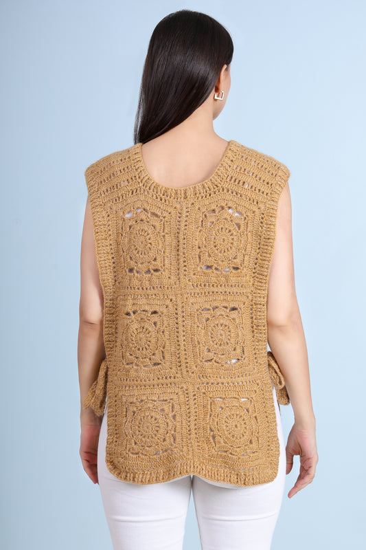 Hand Crochet Half Sweater