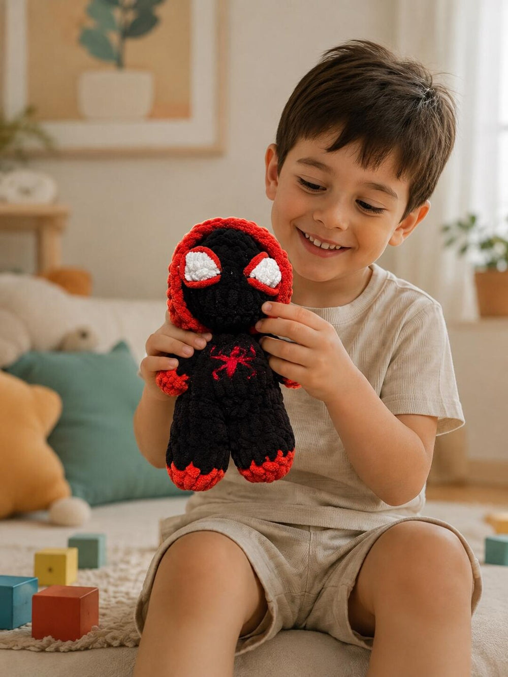 Spider themed embroidered design