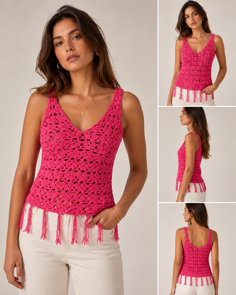 Pretty Chic hand crochet cotton bralette top for women front – Chutak Binak