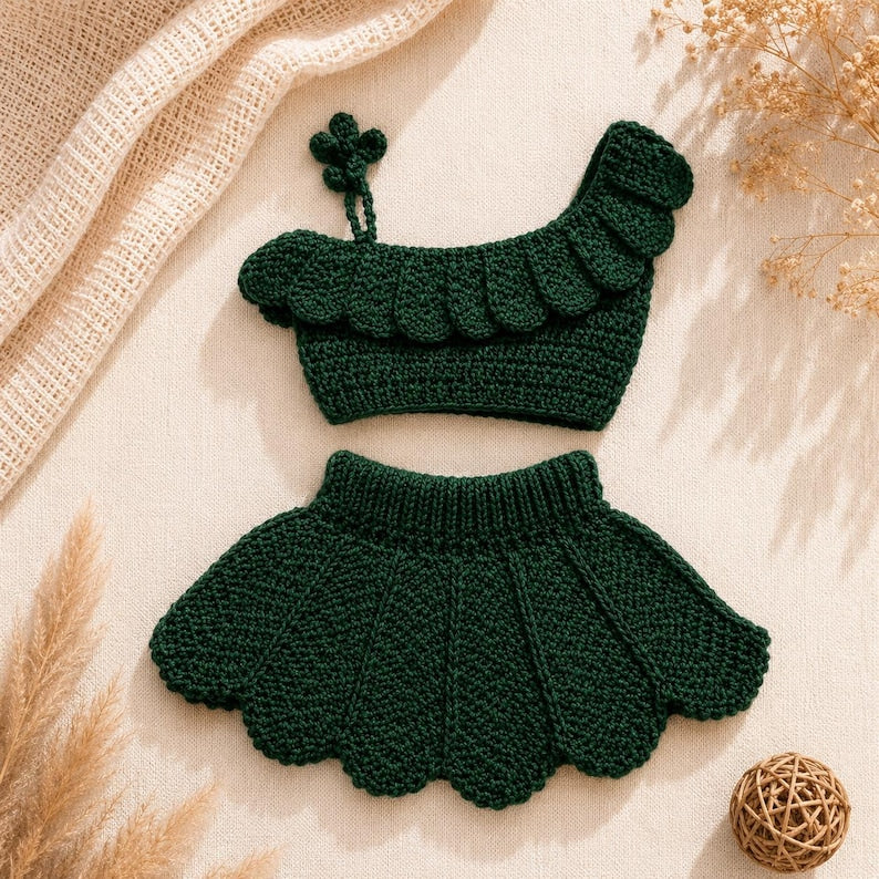 Frill detail on crochet top