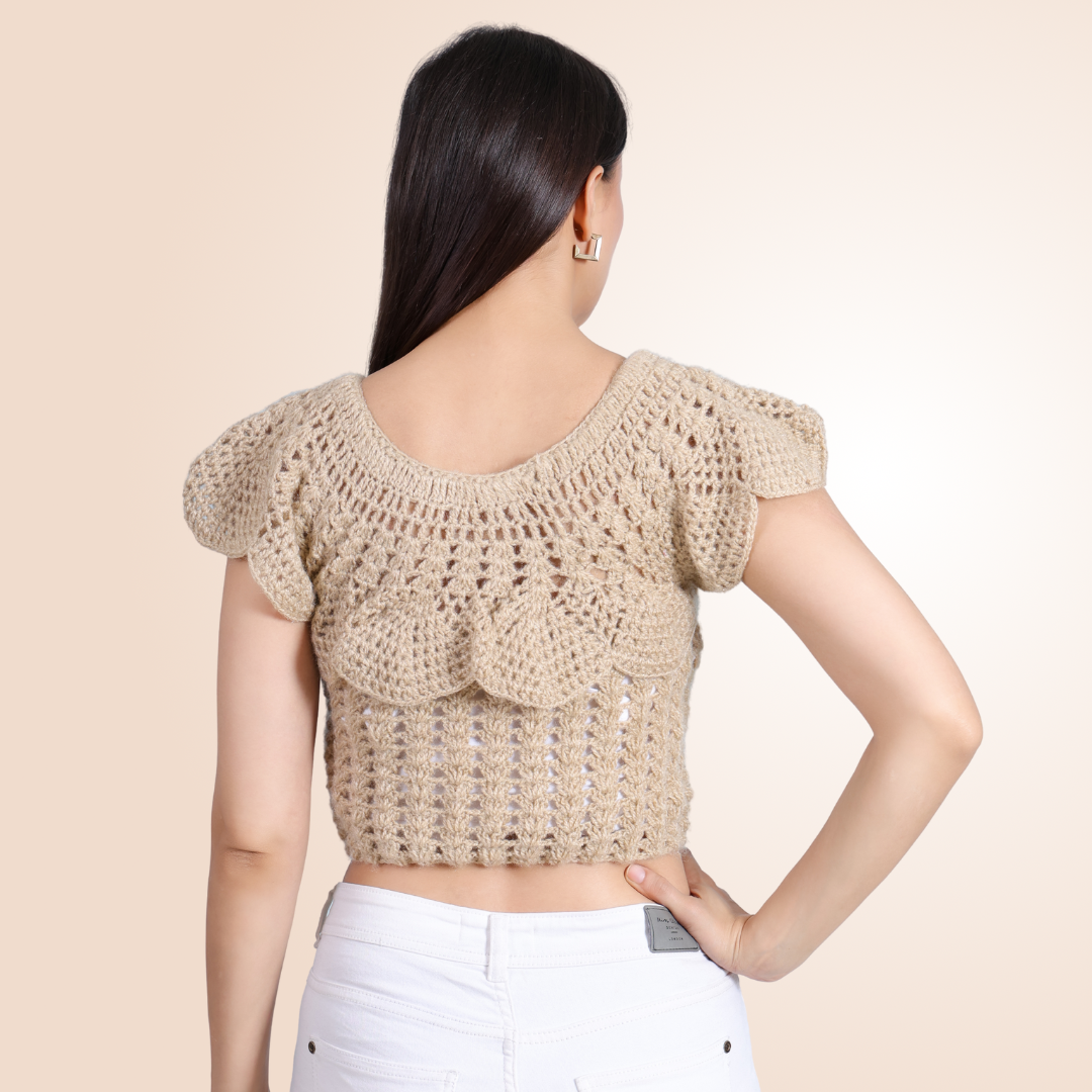 Sunset Ruffle Hand Crochet Tank Top