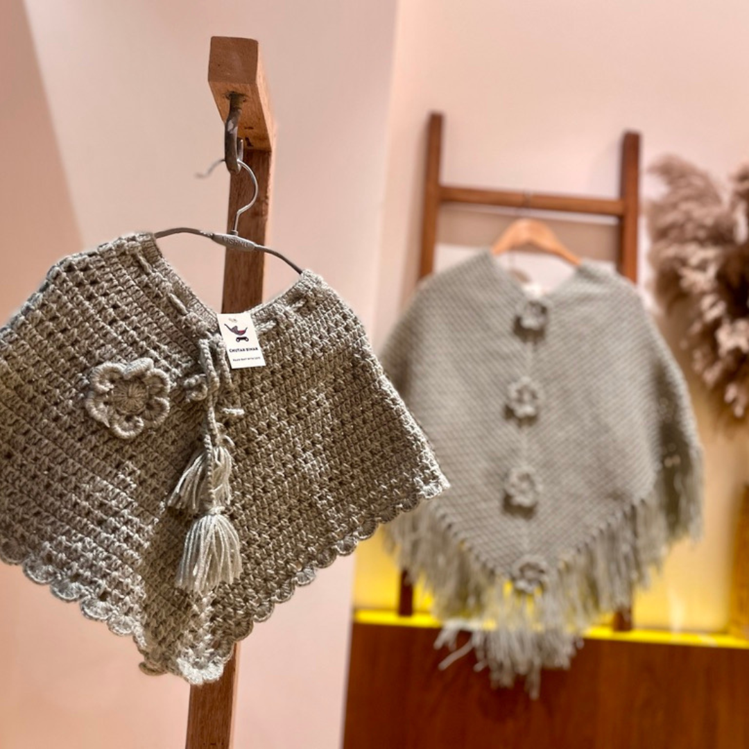 Hand Crochet Kids Poncho | Chutak Binak