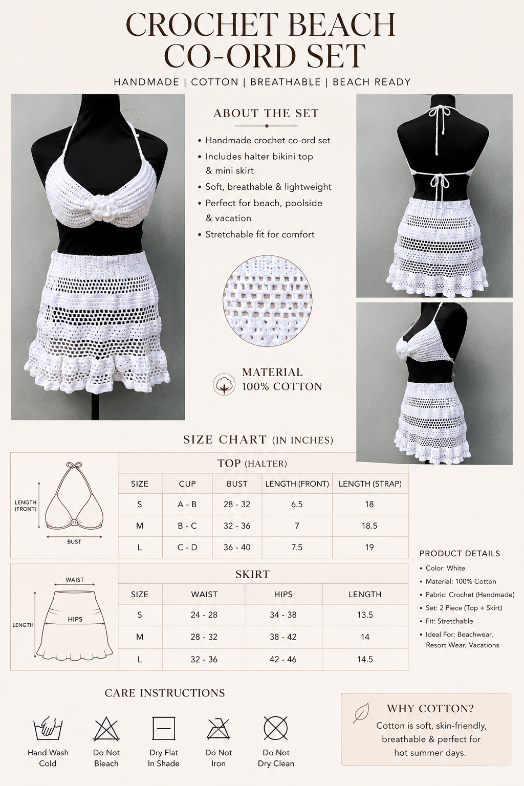 Ocean Breeze Handmade Crochet Set
