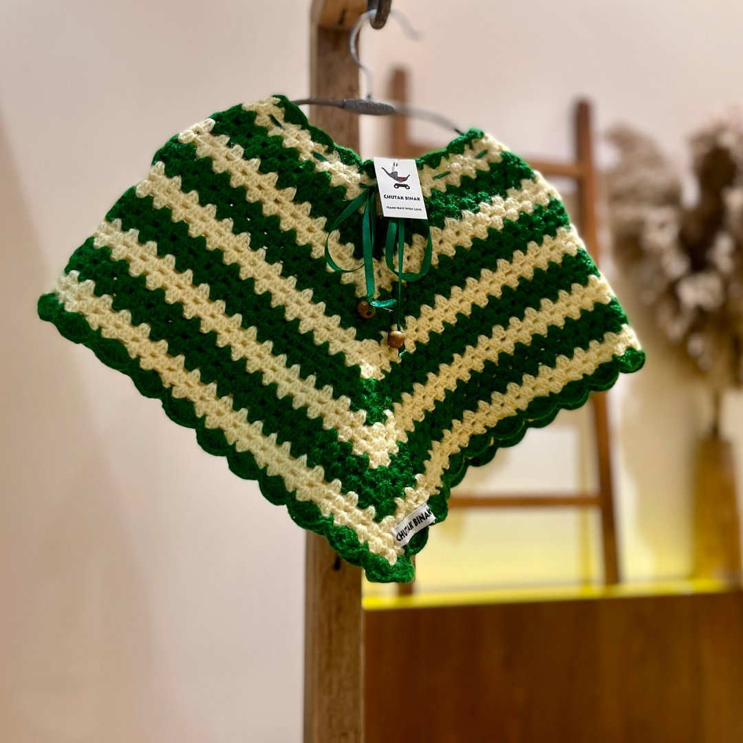 Hand Crochet Kids Poncho | Chutak Binak