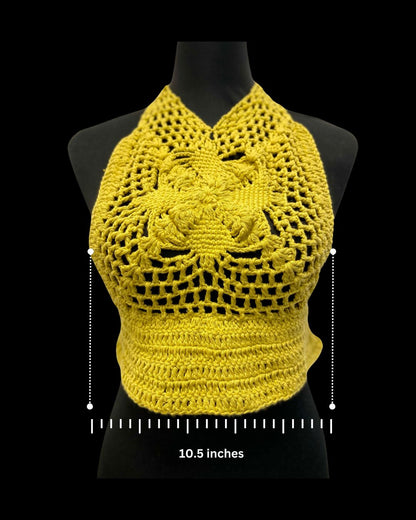 Mystical Baddie Hand Crochet Cotton Top by Chutak Binak