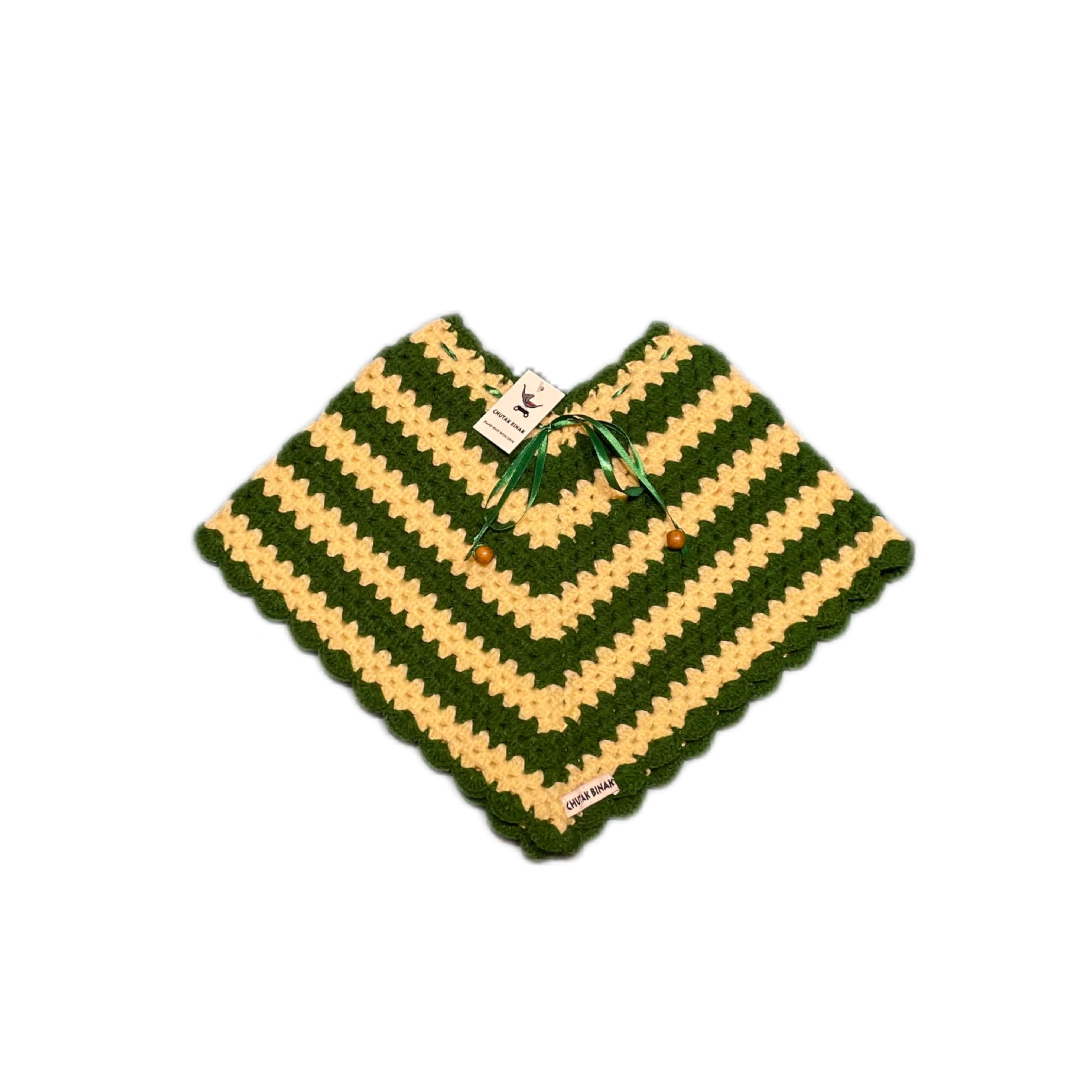Hand Crochet Kids Poncho | Chutak Binak