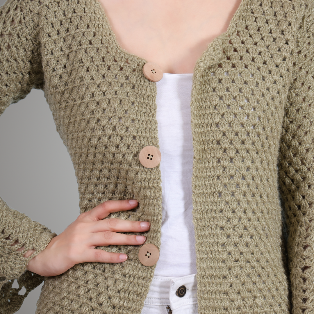 Hand Crochet Jacket for Women by Chutak Binak