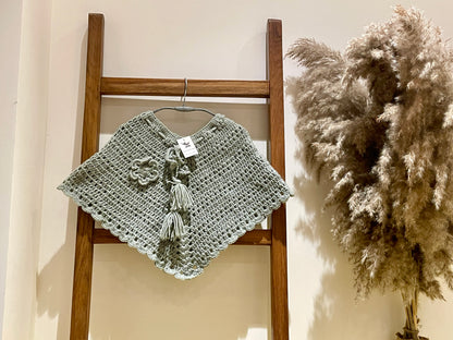 'Mommy and Me' Hand Knit Poncho