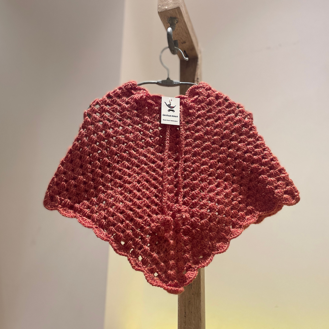 Hand Crochet Kids Poncho | Chutak Binak