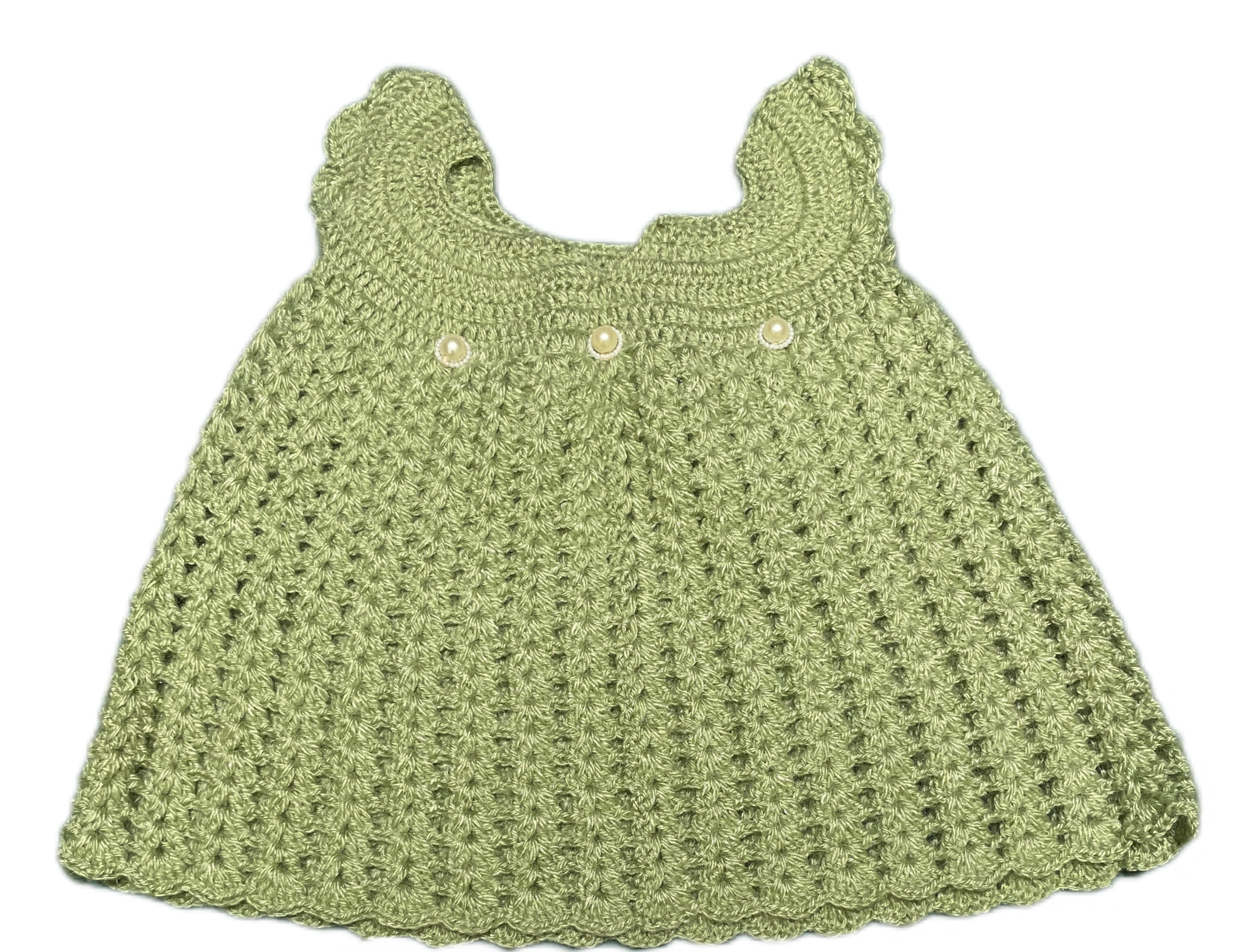 Hand- knit Crotchet Frock