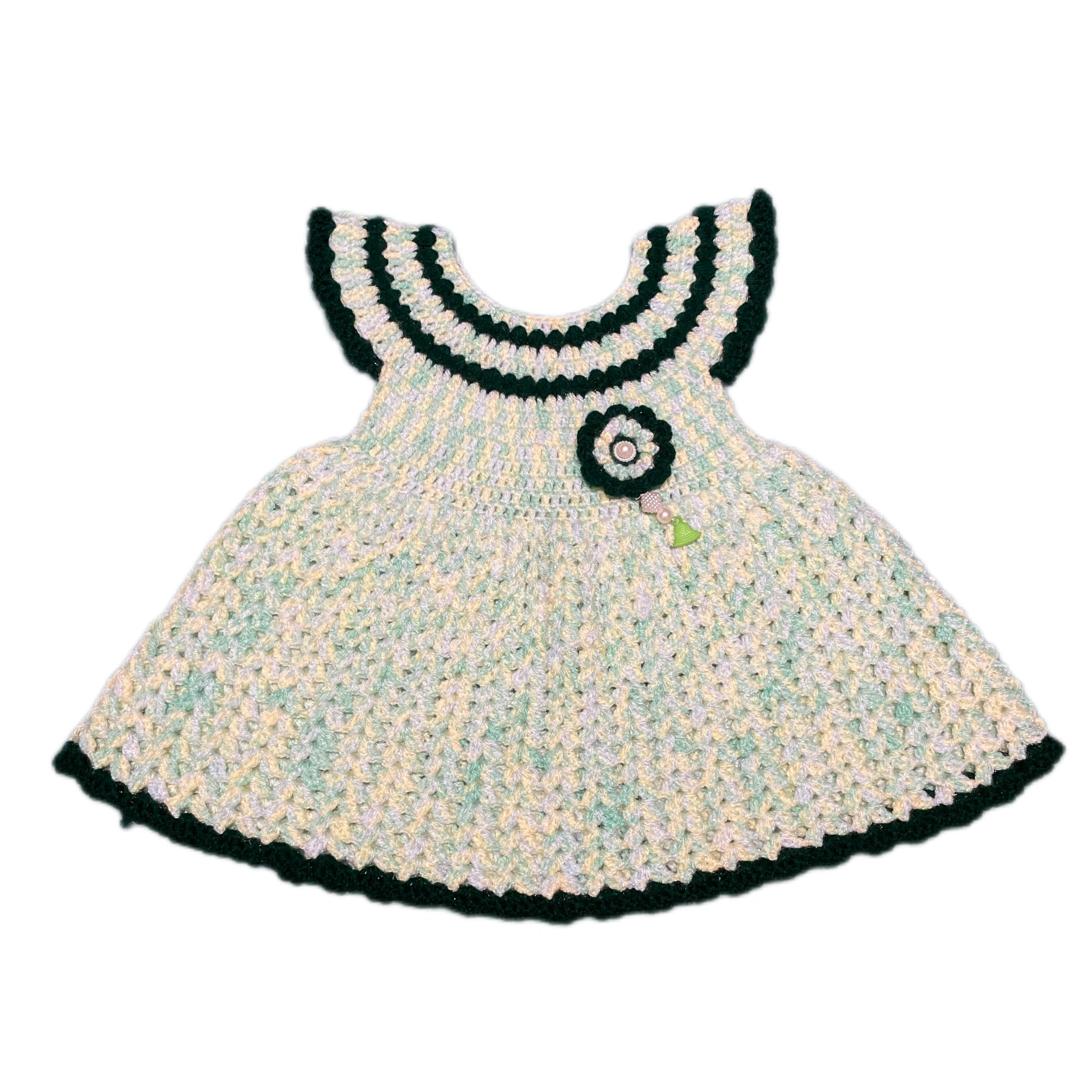 Hand Knit Crochet Frock for Girls