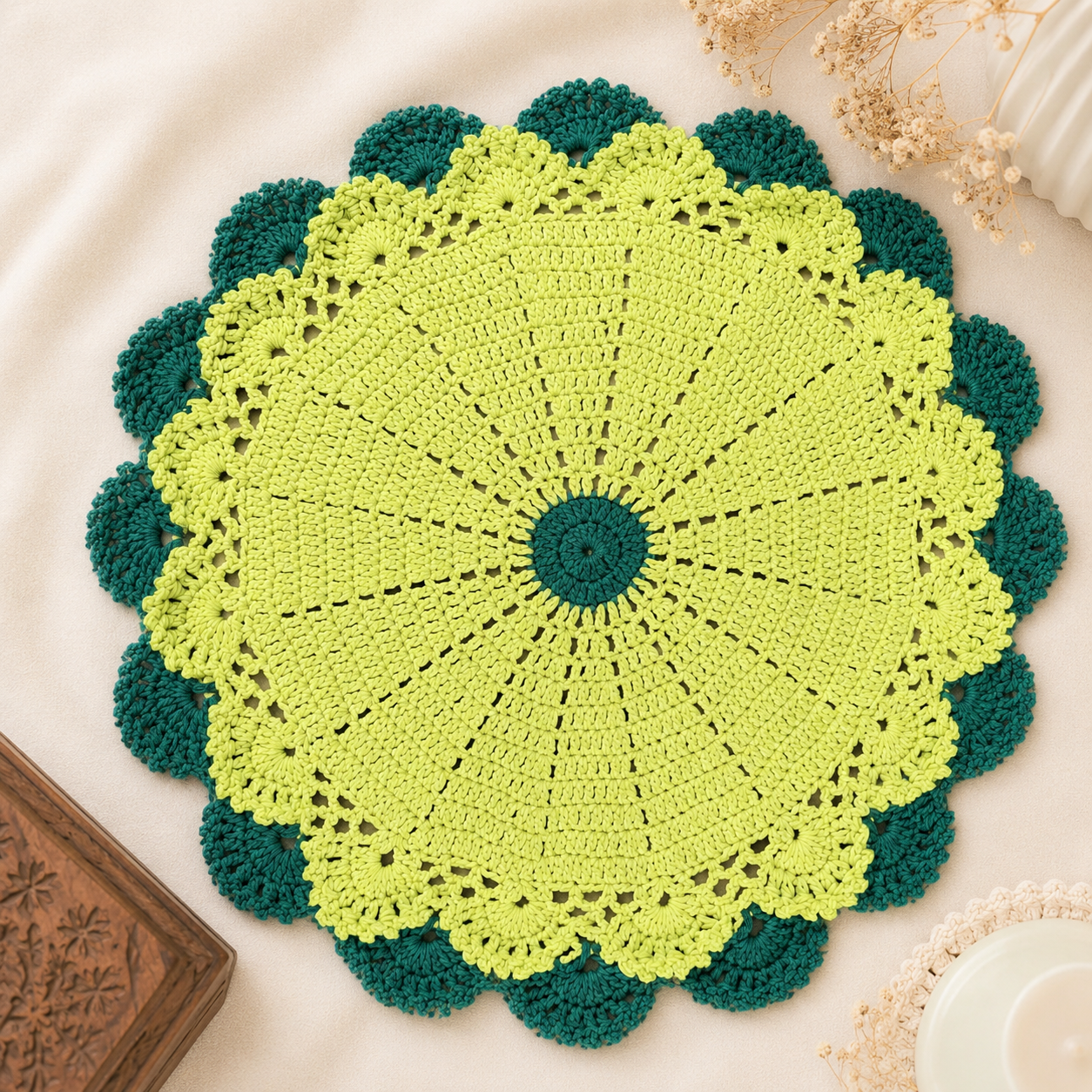 Sunshine Bloom Crochet Mat 🌼