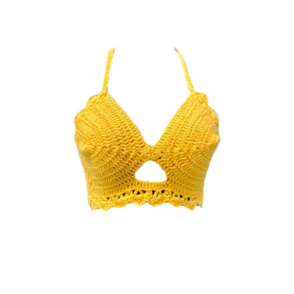 Solstice Spell Cotton Handmade Crochet Bralette by Chutak Binak
