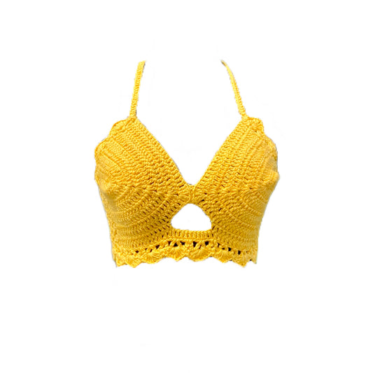Solstice Spell Cotton Handmade Crochet Bralette by Chutak Binak
