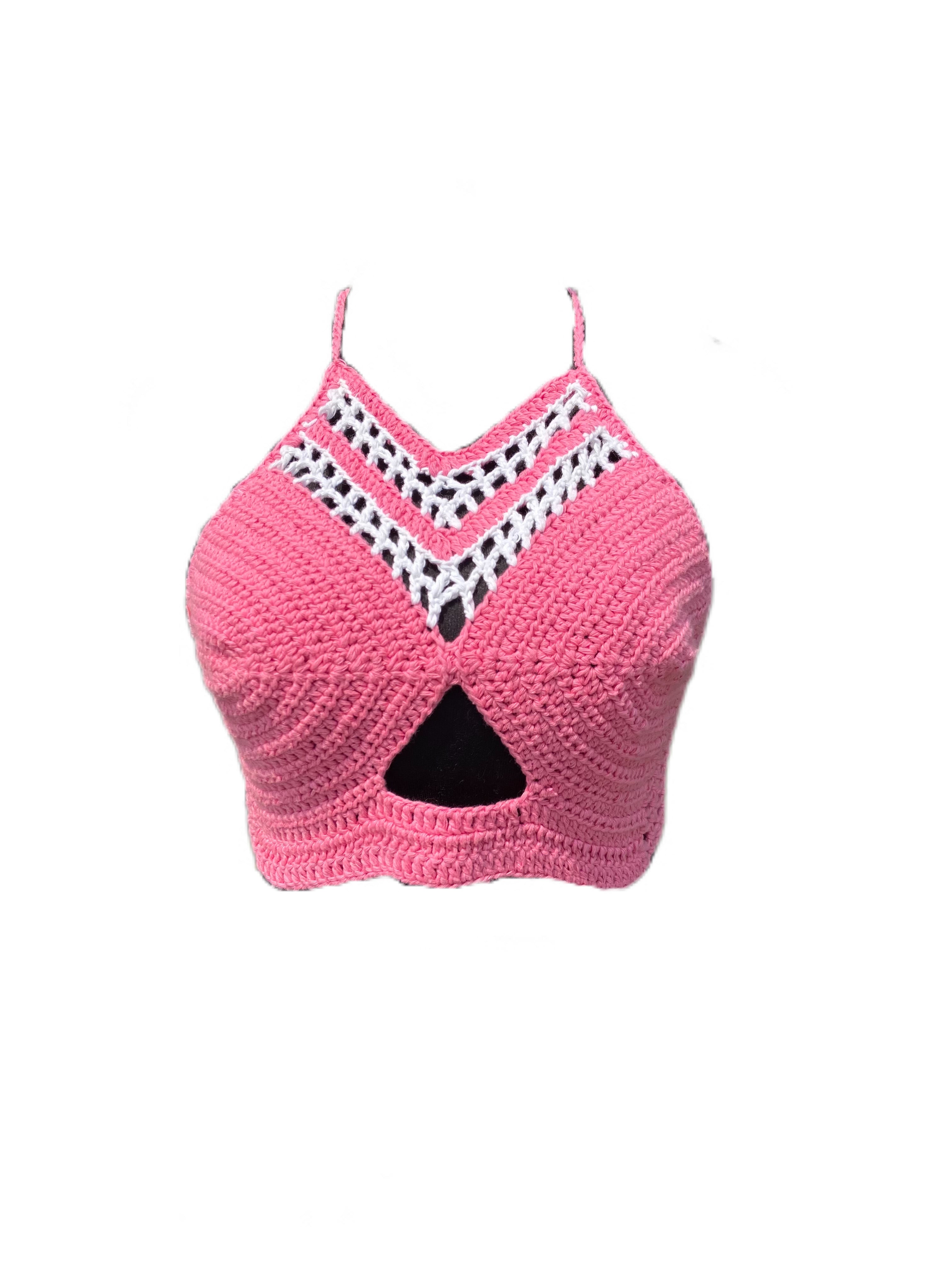 Cotton Candy Cotton Handmade Crochet Bralette by Chutak Binak