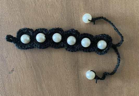 Midnight Pearl Crochet Band