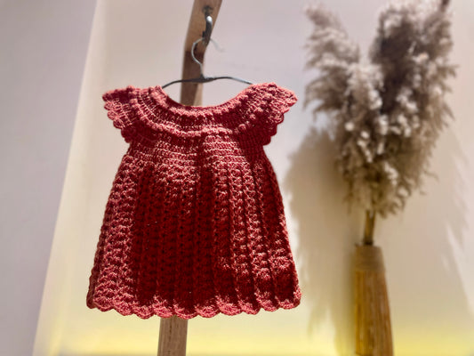 Rustic Rose Crochet Dress by Chutak Binak | Hand Knit