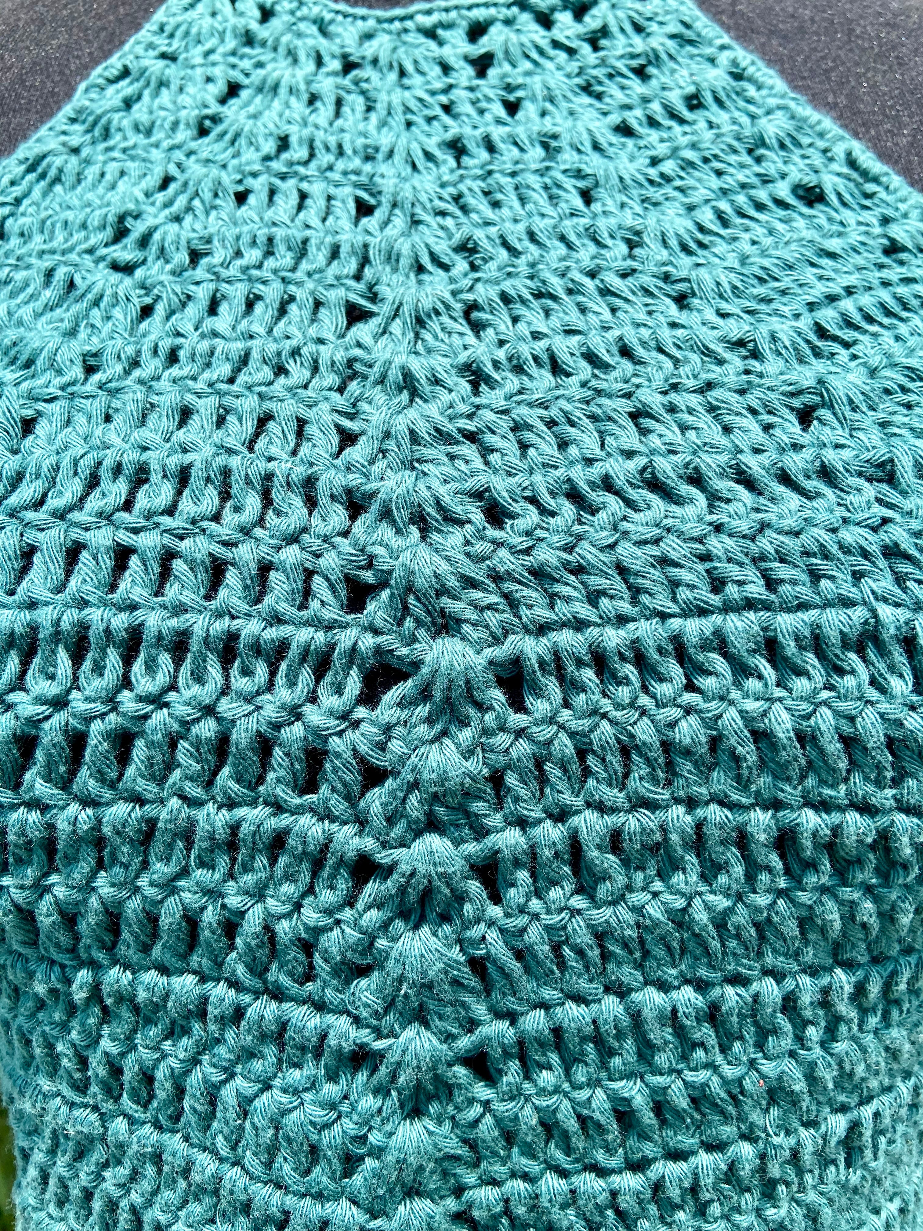 Coral Baddie Hand Crochet Cotton Top by Chutak Binak