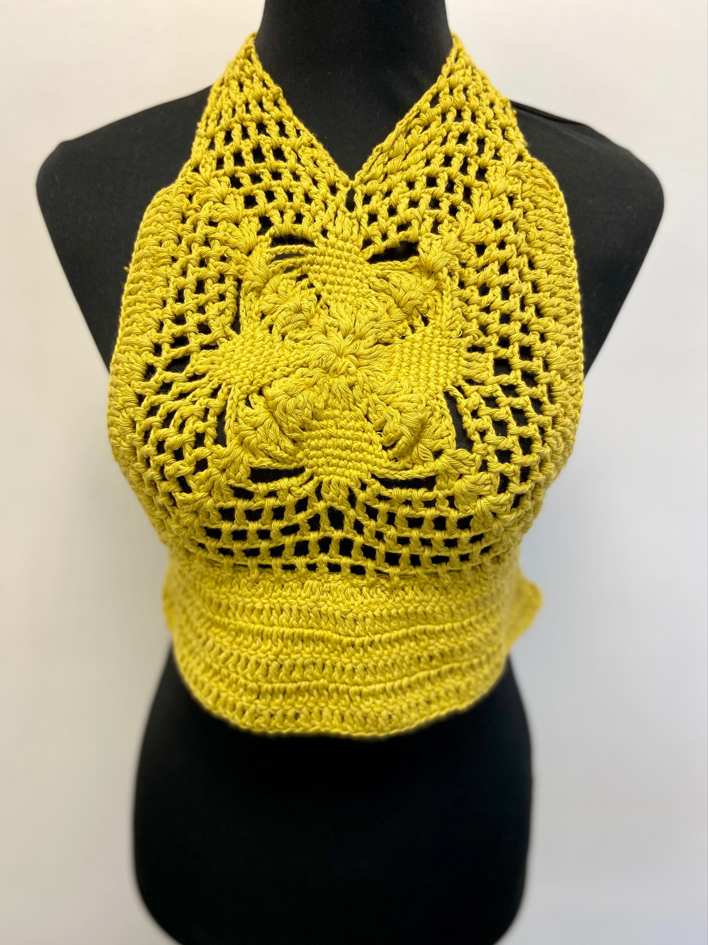 Mystical Baddie Hand Crochet Cotton Top by Chutak Binak