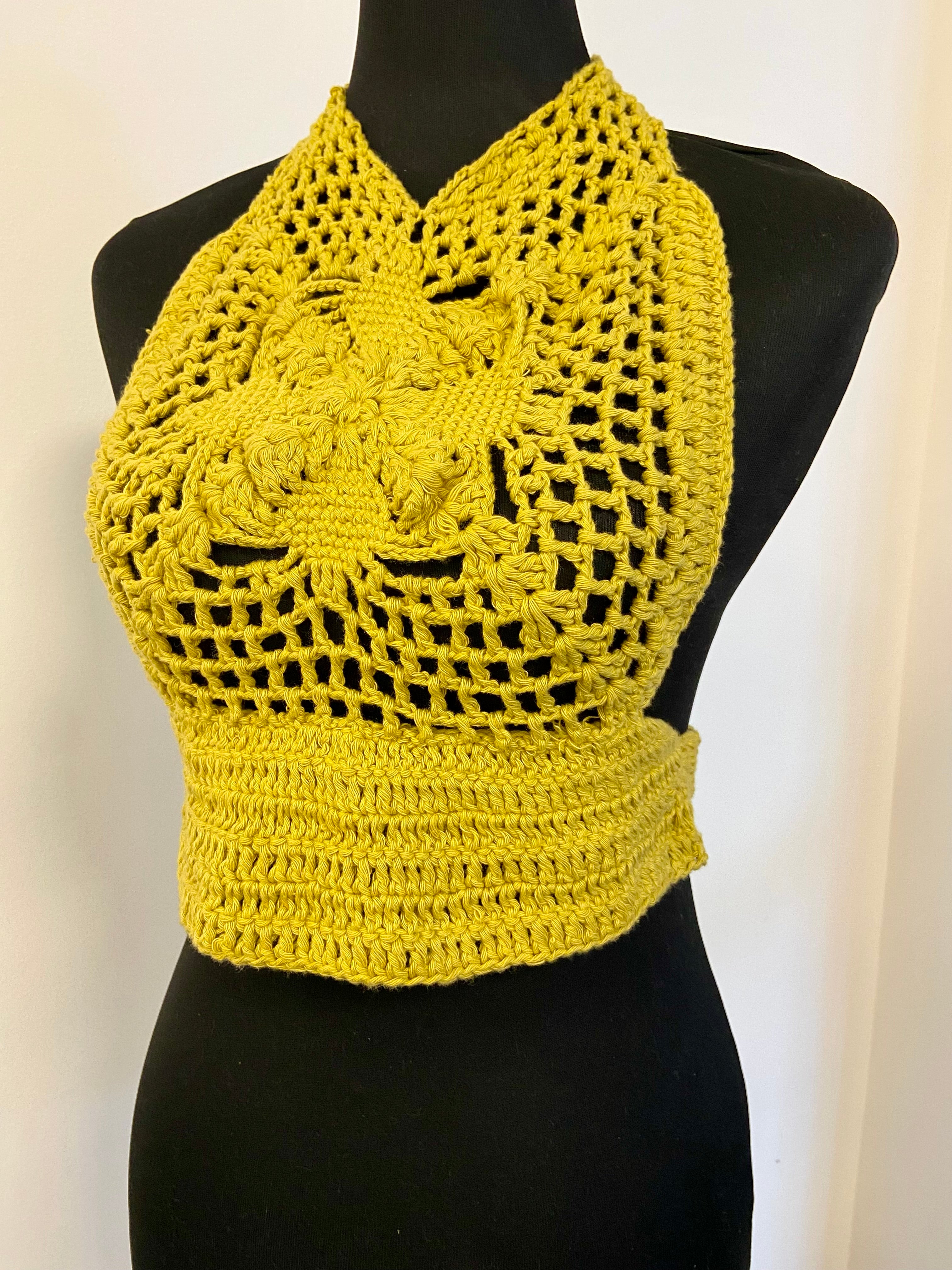 Mystical Baddie Hand Crochet Cotton Top by Chutak Binak