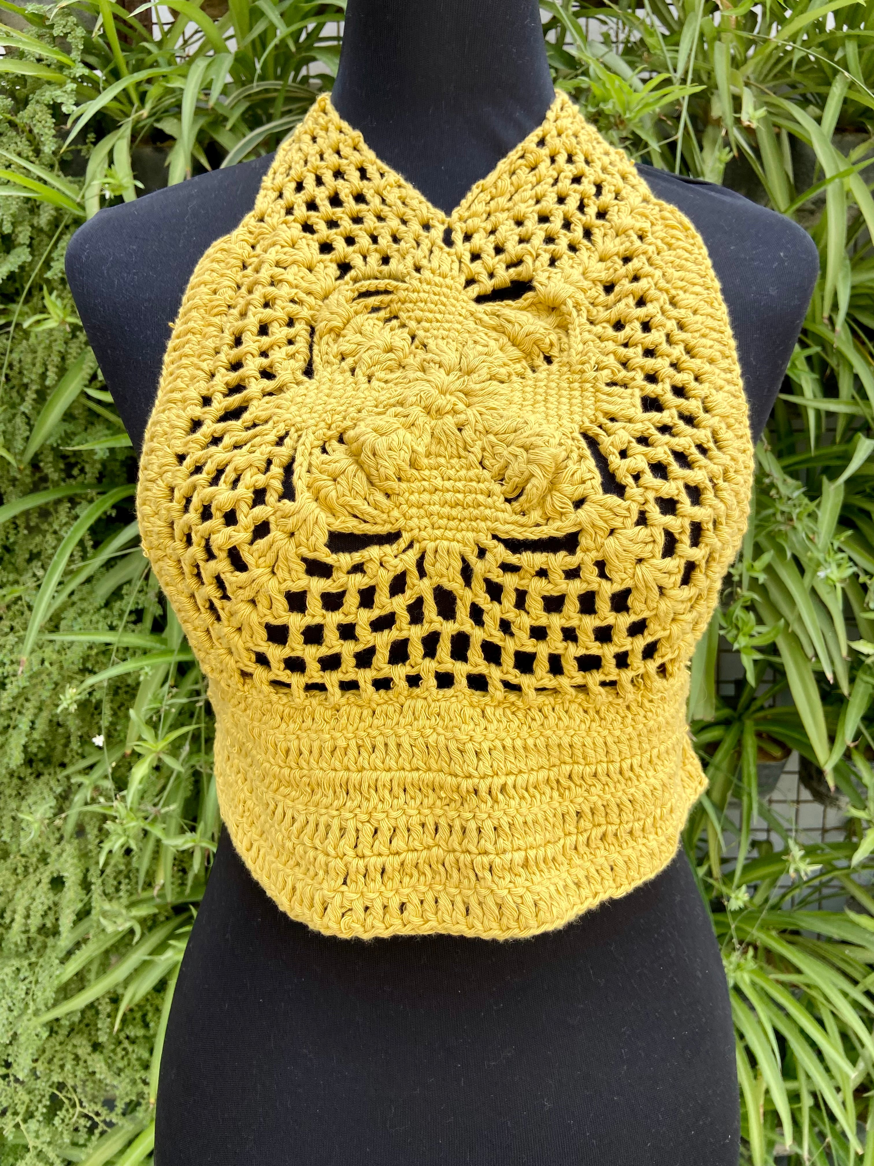 Mystical Baddie Hand Crochet Cotton Top by Chutak Binak