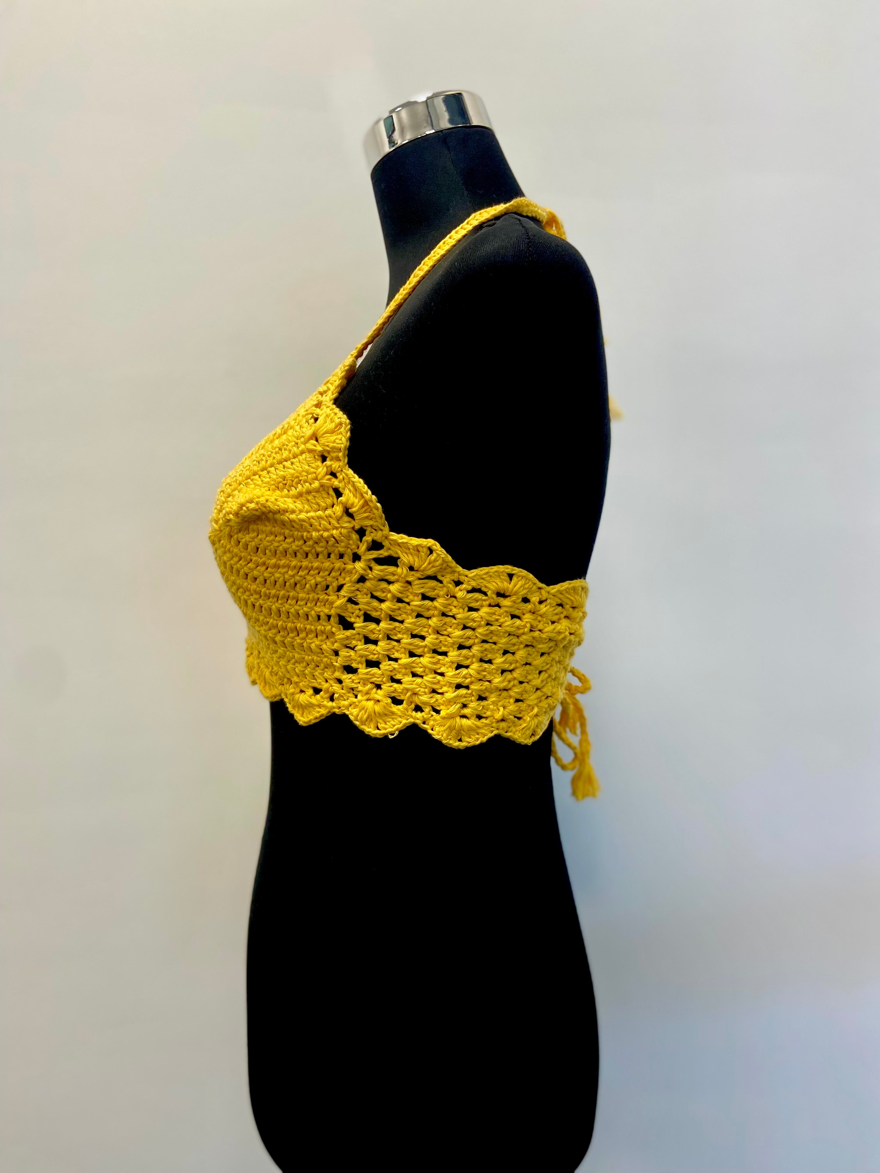 Solstice Spell Cotton Handmade Crochet Bralette by Chutak Binak