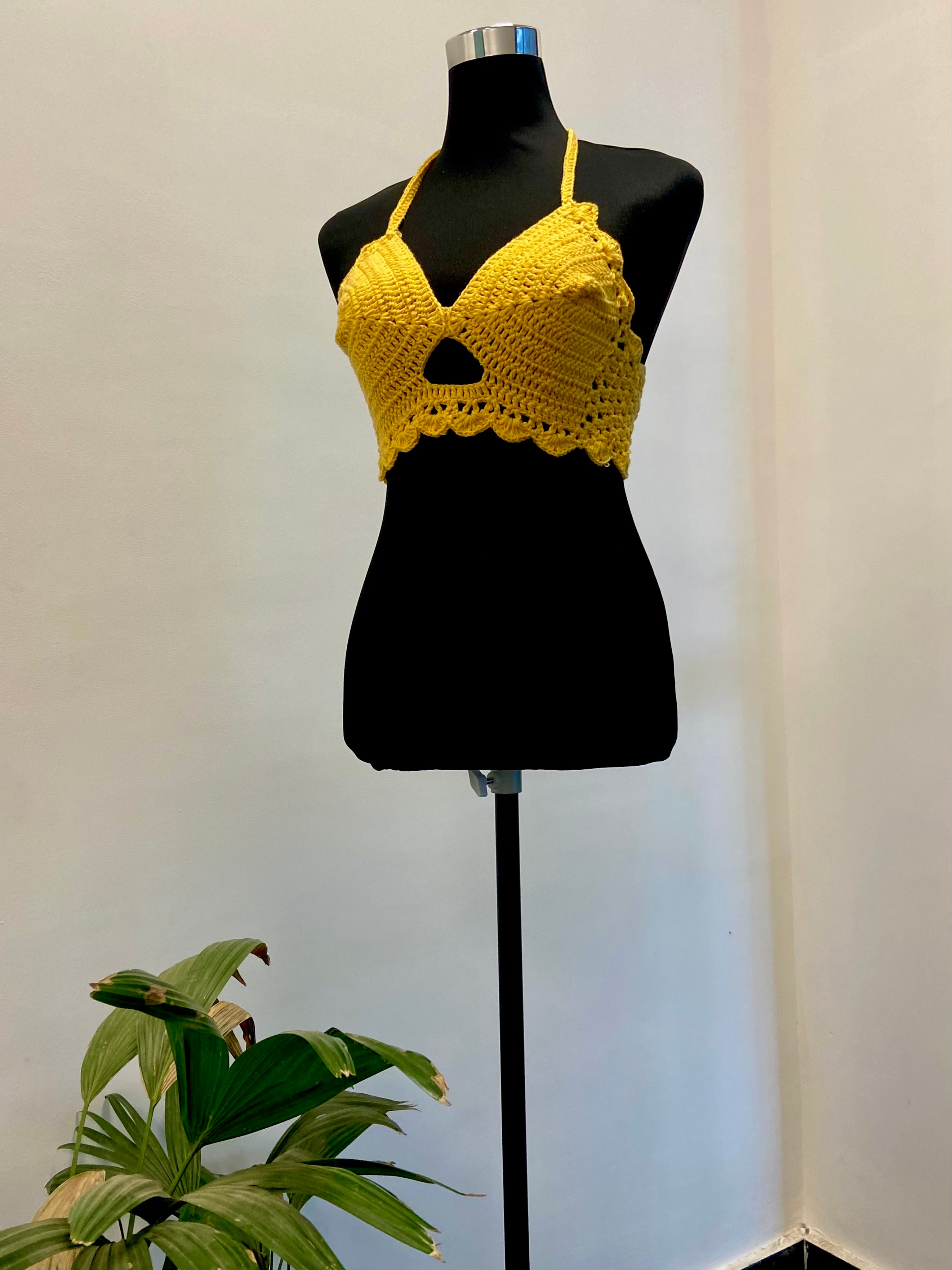 Solstice Spell Cotton Handmade Crochet Bralette by Chutak Binak