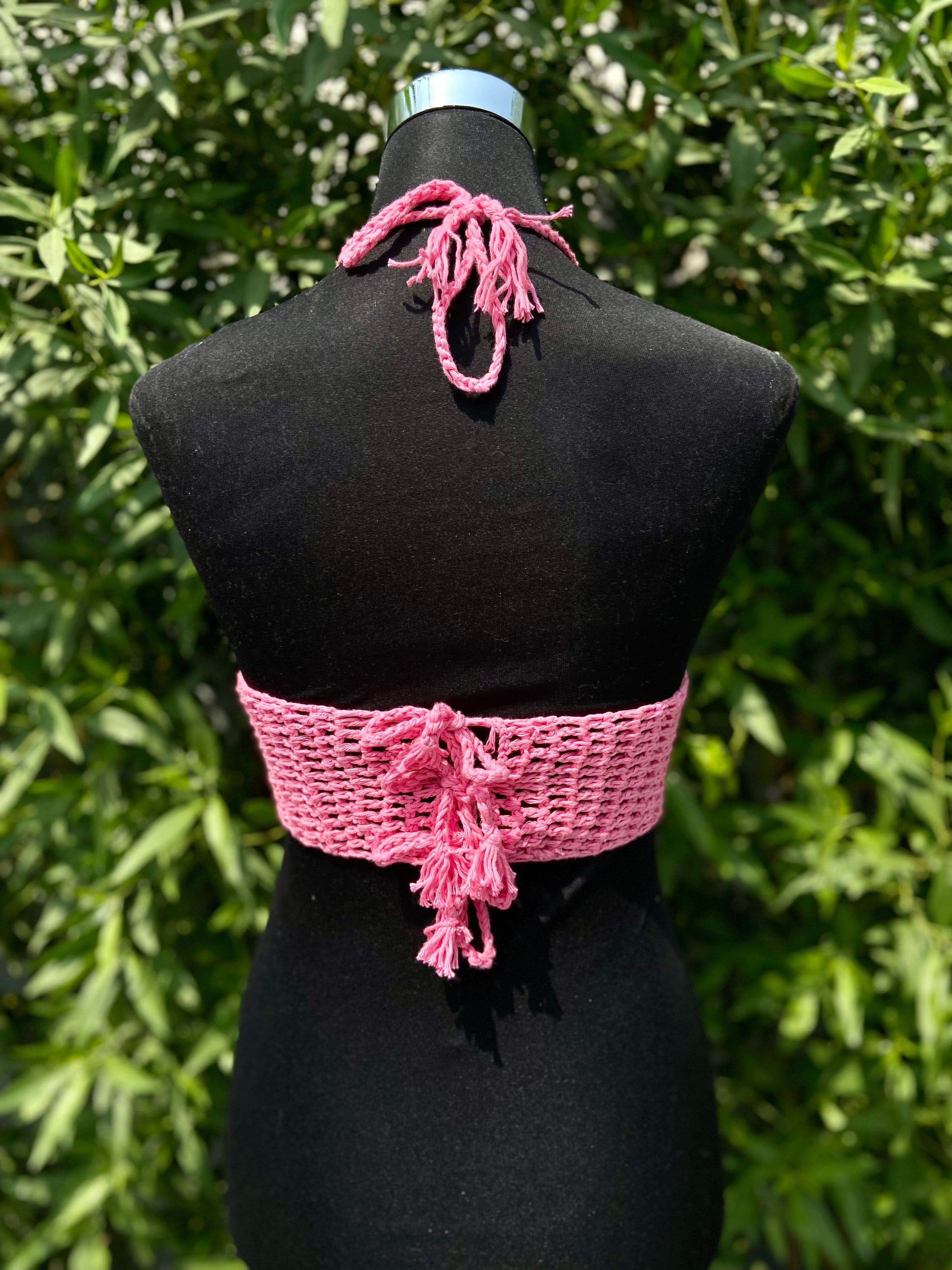 Cotton Candy Cotton Handmade Crochet Bralette by Chutak Binak