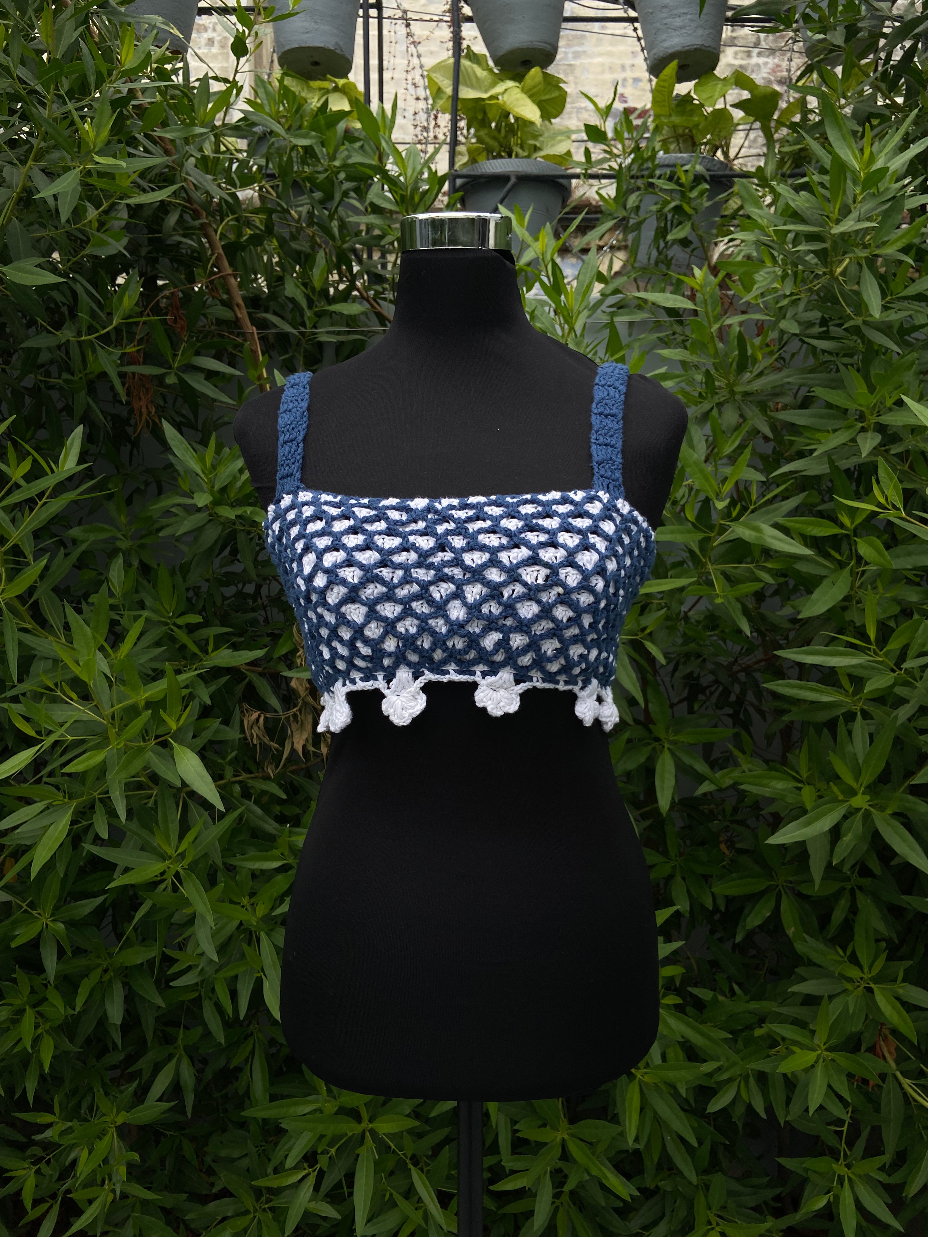 Marine Love Handmade Cotton Crochet top by Chutak Binak
