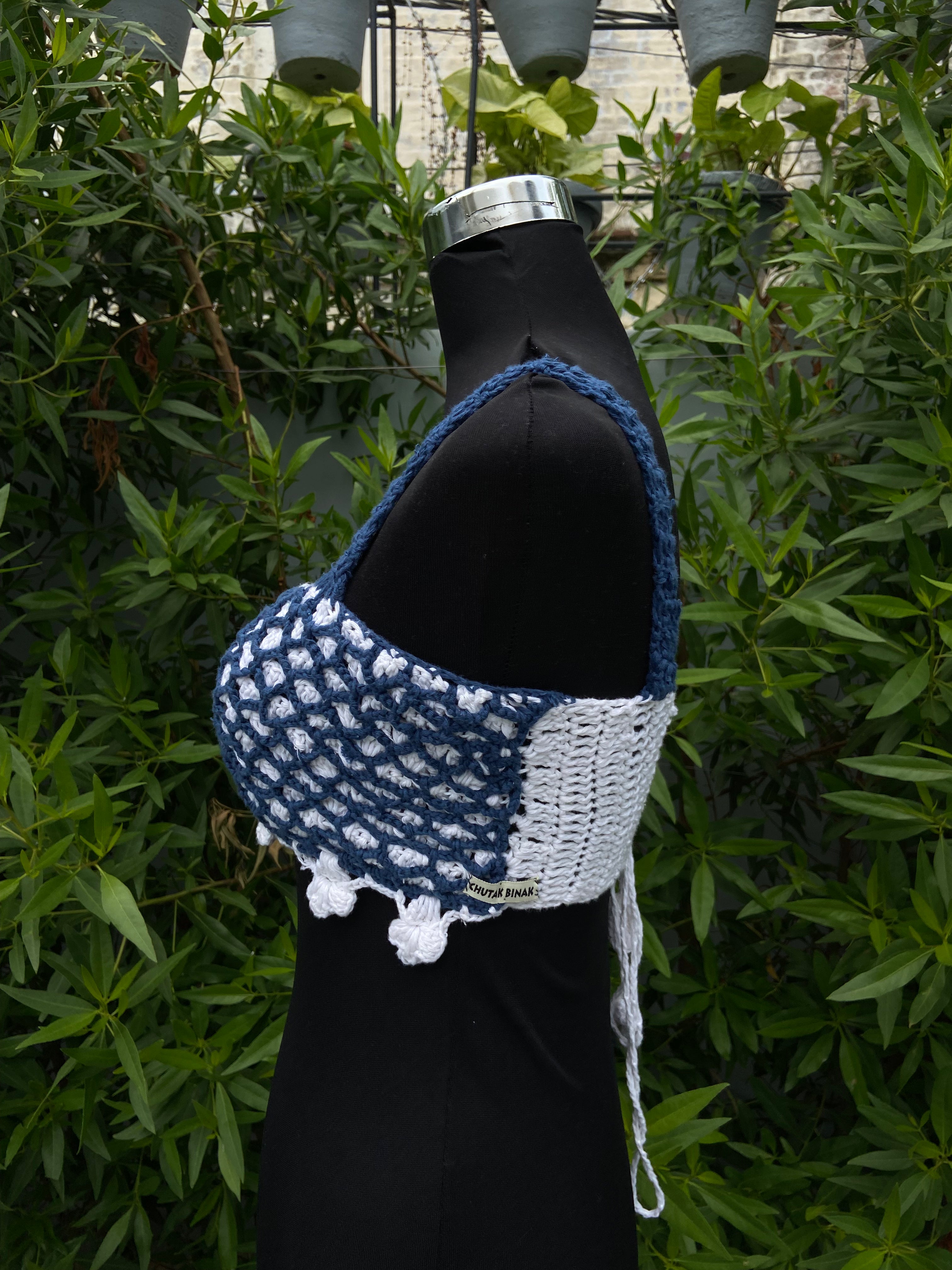 Marine Love Handmade Cotton Crochet top by Chutak Binak