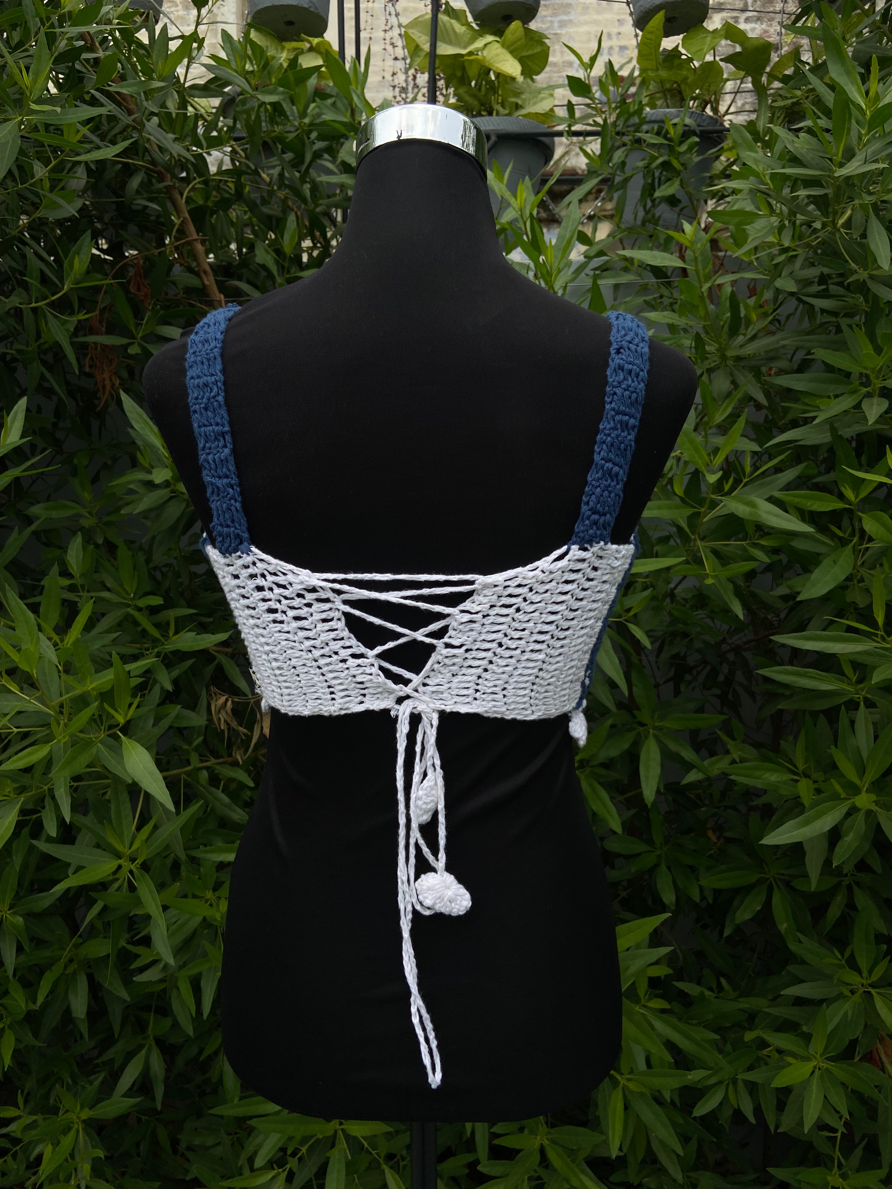 Marine Love Handmade Cotton Crochet top by Chutak Binak