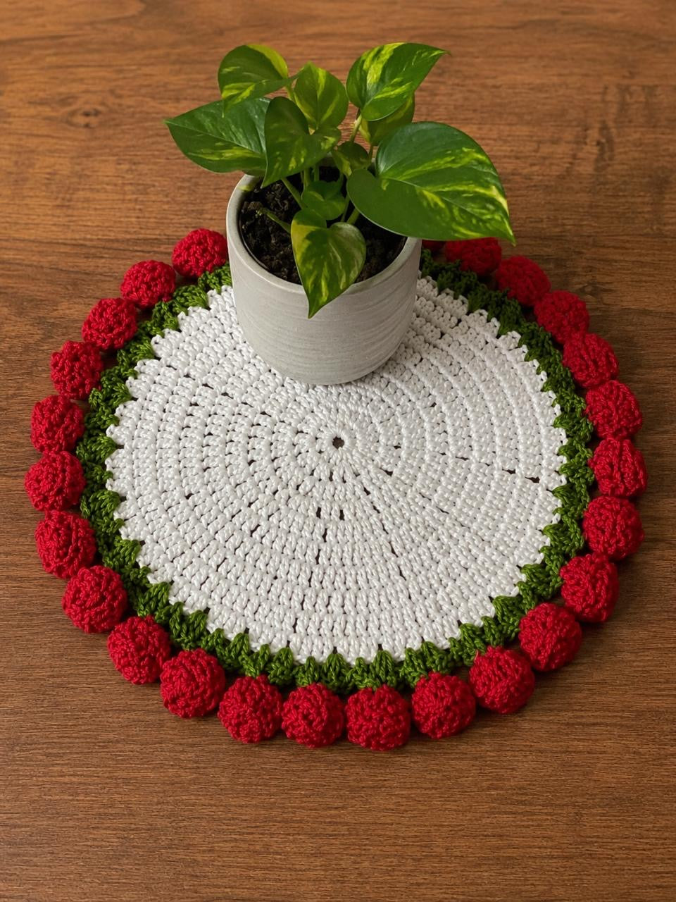 Set de table floral au crochet fait main
