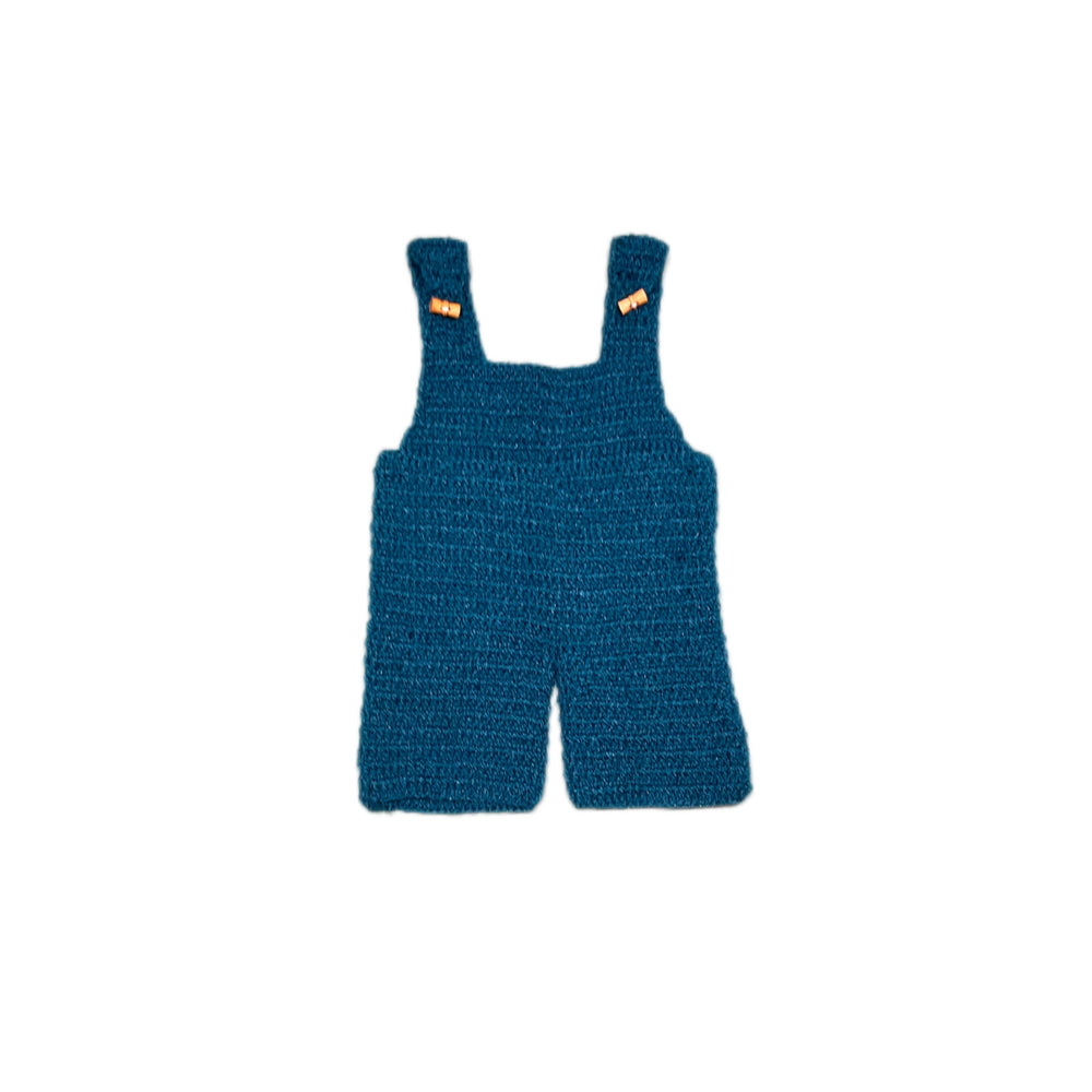 Hand knit boys romper set laid flat – Chutak Binak
