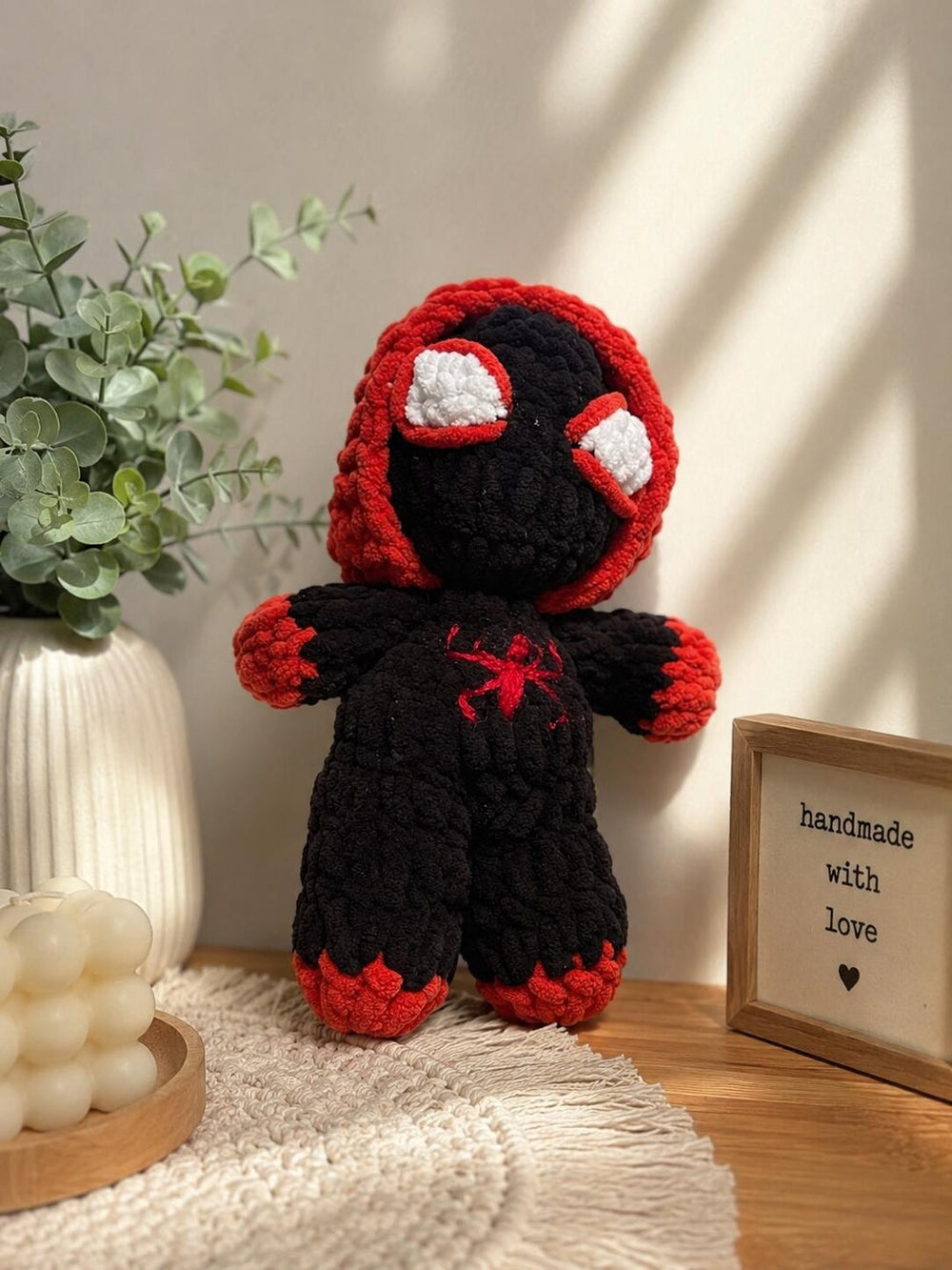 Handmade crochet spider doll plush toy