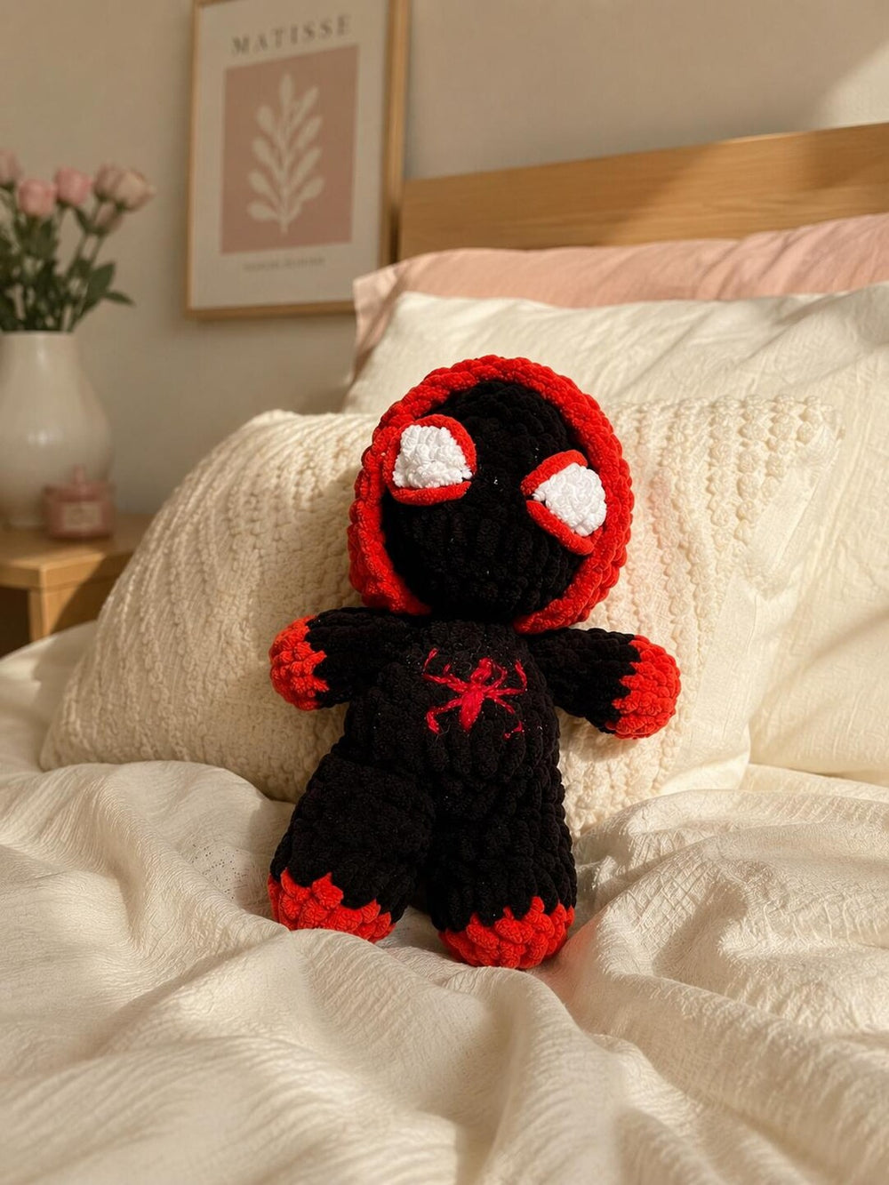 Crochet plush toy detail