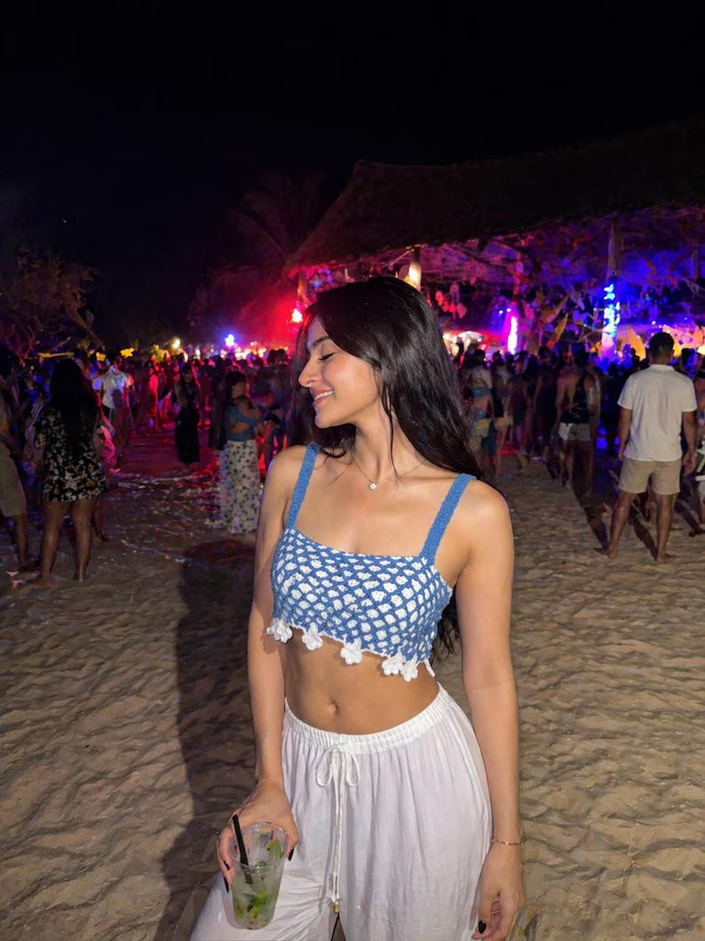 Marine Love Handmade Cotton Crochet top by Chutak Binak