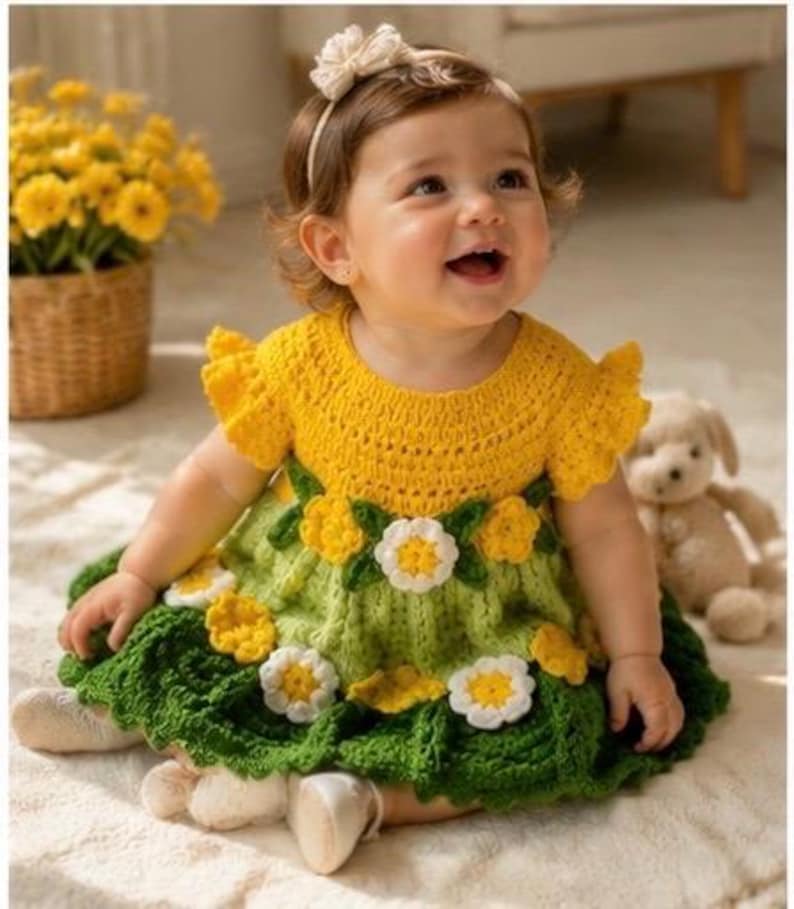 Yellow floral toddler spring outfit