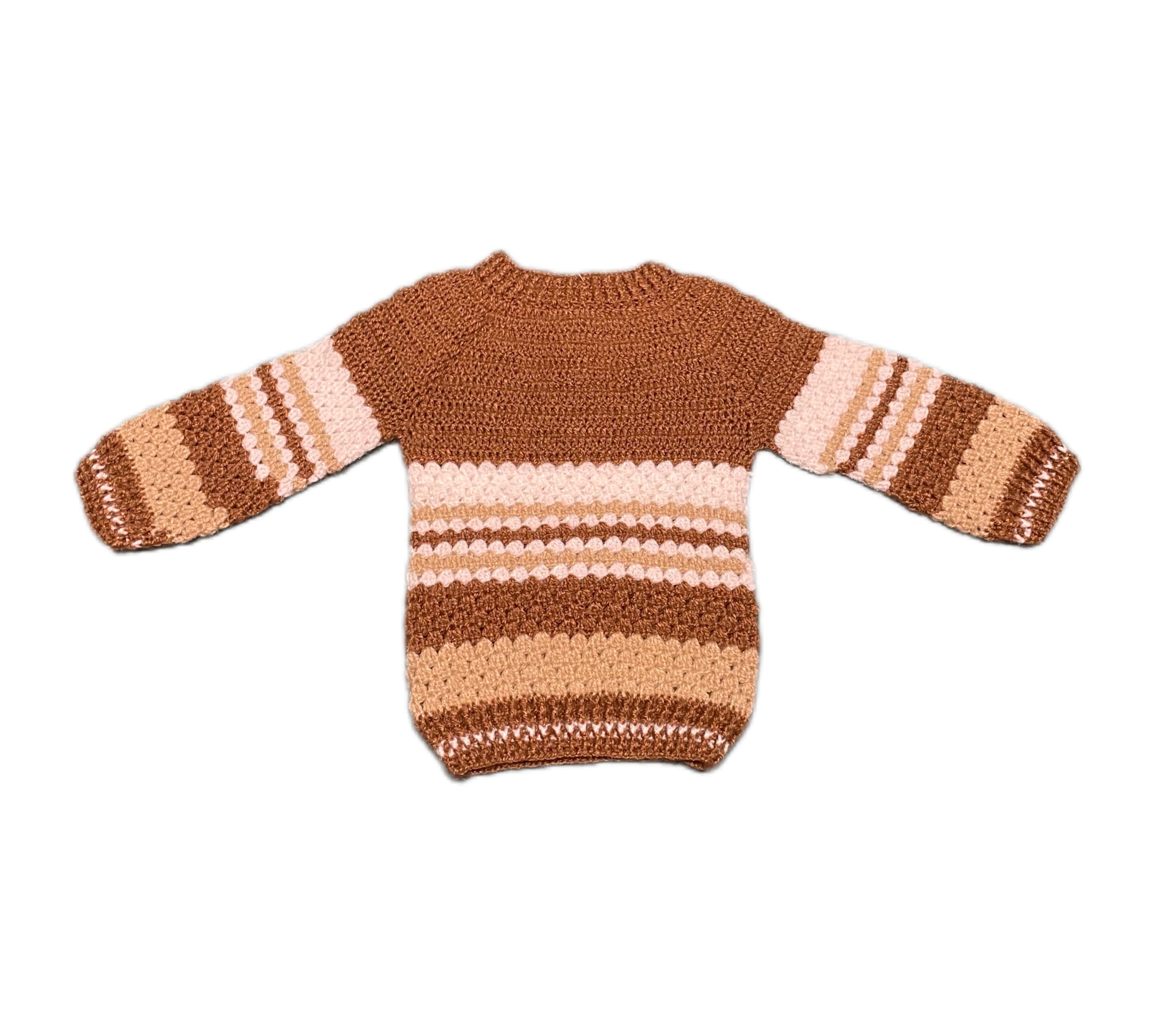 Cinnamon Stripes HandKnit Sweater